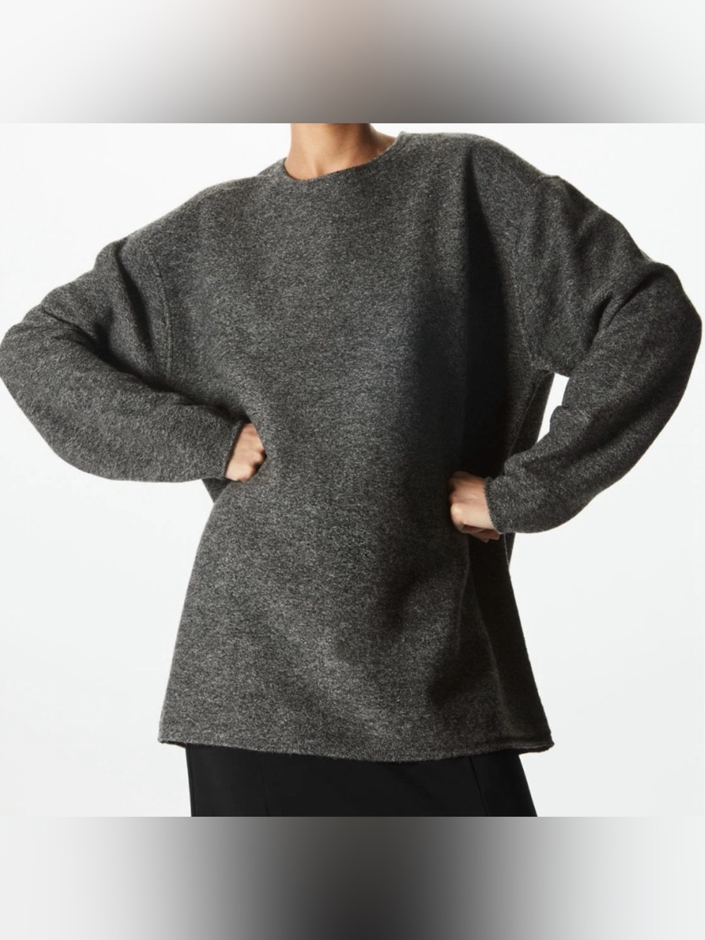 COS women’s oversized wool gray sweater